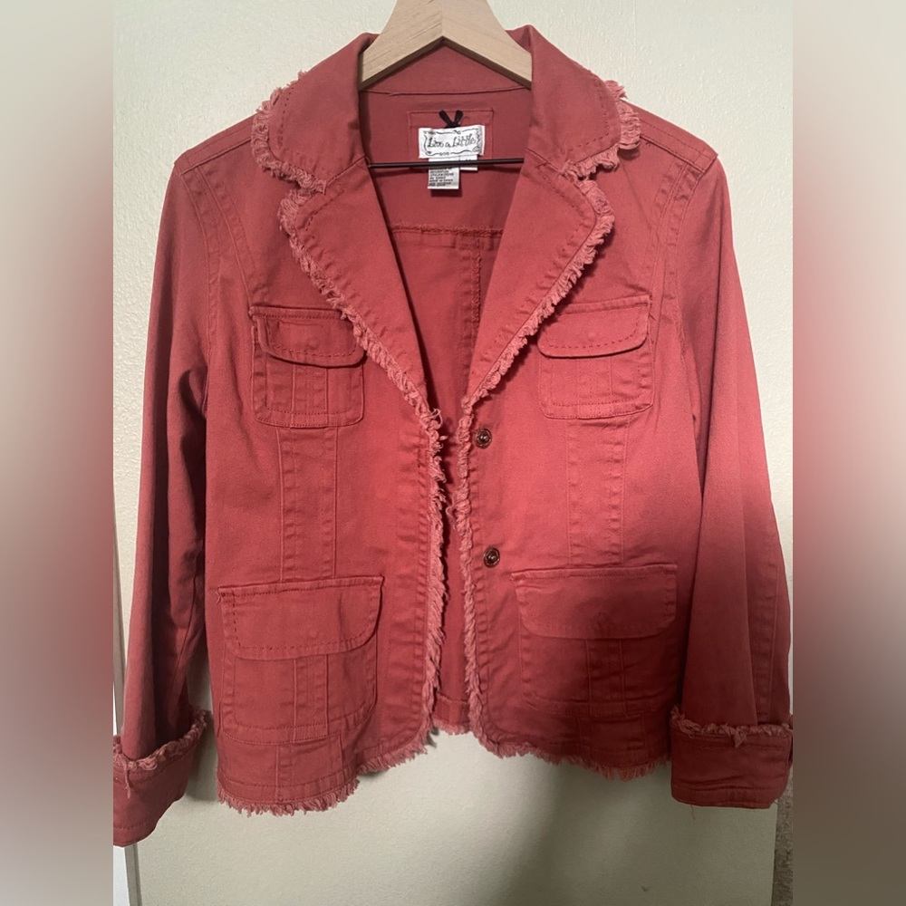 Live A Little Frayed Denim Jacket
